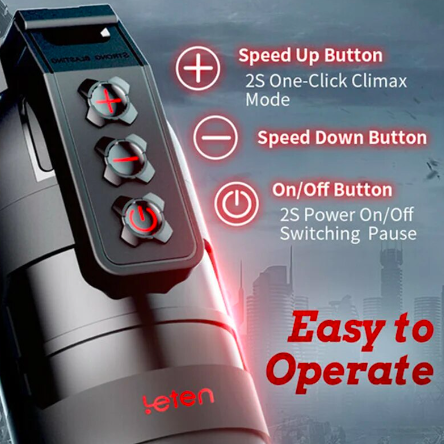 Âm đạo giả Leten Thunder đa chế độ rung bú mút điều khiển qua app